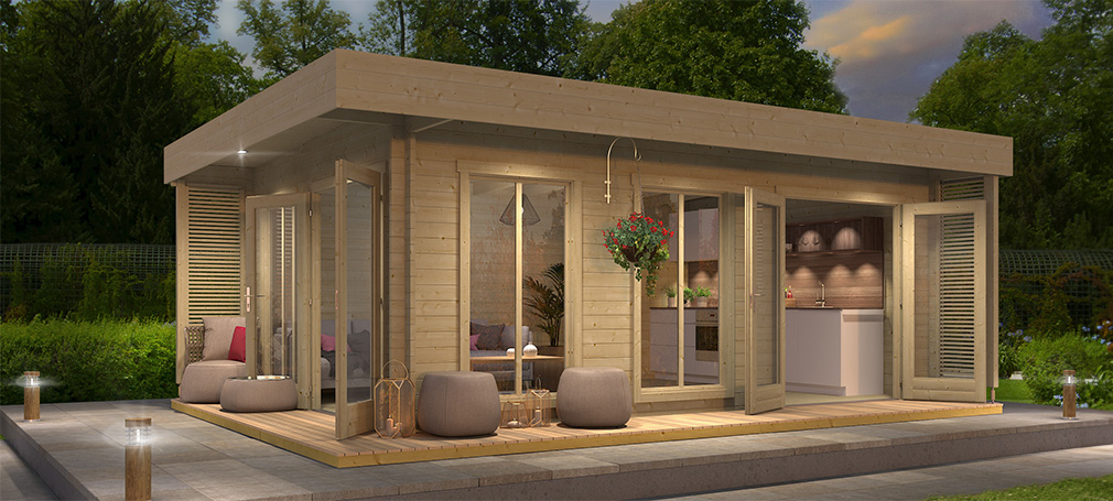 Gartenhaus mit Fussboden und Dacheindeckung