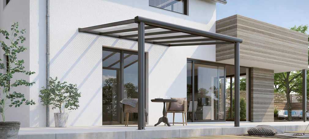 Gazebo pergola addossata