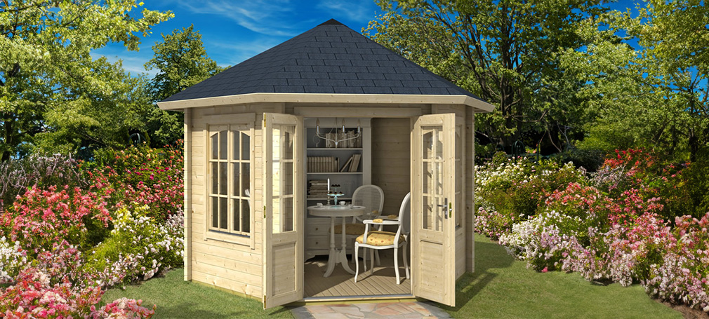 Pavillon de jardin fermé