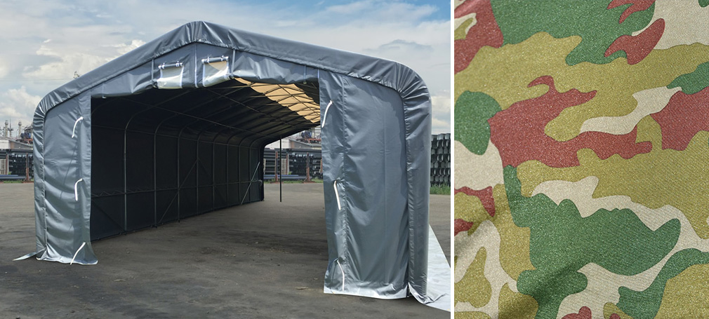 Tentes de stockage militaire