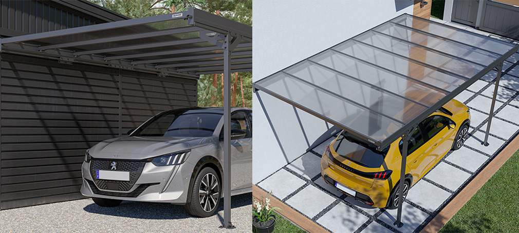 Væghængt carport