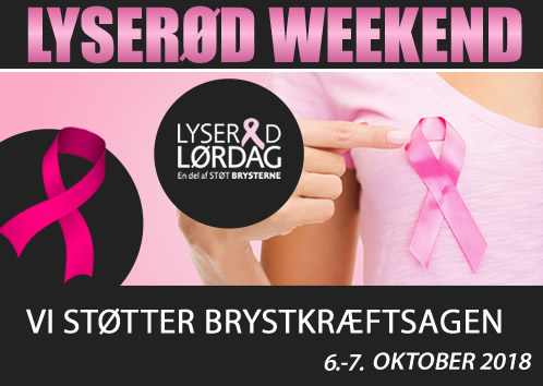 Lyserød weekend - vi støtter brystkræftsagen