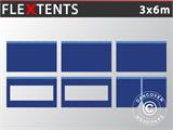 Seitenwand-Set für das Faltzelt FleXtents 3x6m, Dunkeblau