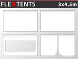 Seitenwand-Set für das Faltzelt FleXtents  3x4,5m, Weiß