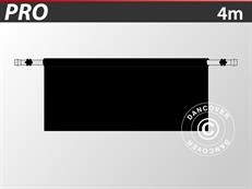 Half zijwand voor FleXtents PRO, 4m, Zwart