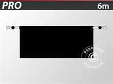 Half zijwand voor FleXtents PRO, 6m, Zwart