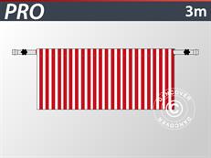 Half zijwand voor FleXtents PRO, 3m, Gestreept