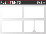 Seitenwand-Set für das Faltzelt FleXtents PRO 5x5m, Weiß