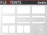 Seitenwand-Set für das Faltzelt FleXtents PRO 6x6m, Weiß