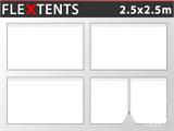 Seitenwand-Set für das Faltzelt FleXtents PRO 2,5x2,5m, Weiß