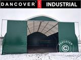 Portone scorrevole 3x3m per capannone tenda/tunnel agricolo 10m, PVC, Verde