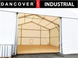 Portail coulissant pour hangar de stockage industriel Steel, 4,7x3,5m, PVC, Blanc