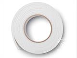 Foam tape, double-sided, for polytunnel greenhouses, 20 m, White