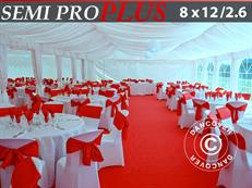 Gordijnpakket voor binnenwerk en buizen, Wit, voor 8x12m (2,6) partytent SEMI PRO Plus