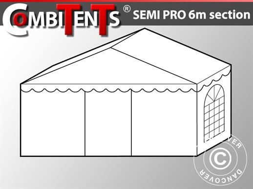 2m päätyosan laajennusosa teltalle Semi PRO CombiTent®, 6x2m, PVC, Valkoinen 