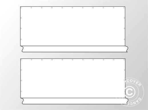Sidewalls w/o windows for marquee PLUS 8 m, 2 pcs, White