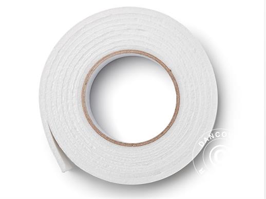 Foam tape, double-sided, for polytunnel greenhouses, 5 m, White