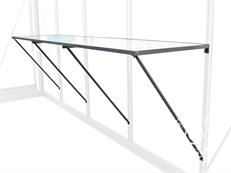 Hylde til ACD drivhus FLORA og VESTA, 2,25x0,32m, Sort KUN 1 STK. TILBAGE