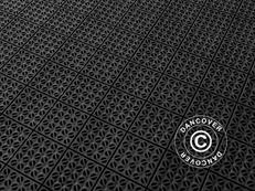 Plastic vloerbedekking, Basic, Multiplate, Zwart, 1,23 m² (4 st.)