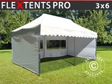 Event tent FleXtents PRO "Wave" 3x6 m White, incl. 6 sidewalls