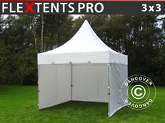 Event tent FleXtents PRO Peak Pagoda 3x3 m White, incl. 4 sidewalls