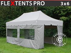 Event tent FleXtents PRO "Peaked" 3x6 m Latte, incl. 6 sidewalls