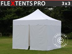 Event tent FleXtents PRO "Peaked" 3x3 m White, incl. 4 sidewalls
