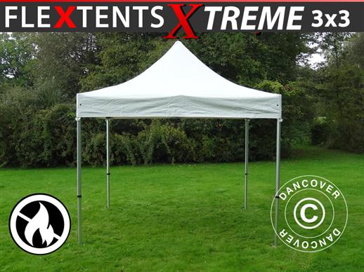 Tente Pliante FleXtents Xtreme 50 Heavy Duty 3x3m, Blanc