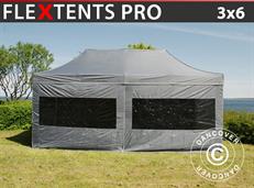 Event tent FleXtents PRO 3x6 m Grey, incl. 6 sidewalls