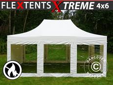 Event tent FleXtents Xtreme 50 Heavy Duty 4x6 m White, incl. 8 sidewalls