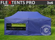 Event tent FleXtents PRO 3x6 m Dark blue, incl. 6 sidewalls