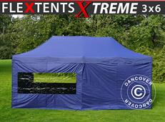 Event tent FleXtents Xtreme 50 3x6 m Dark blue, incl. 6 sidewalls