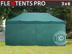 Event tent FleXtents PRO 3x6 m Green, incl. 6 sidewalls