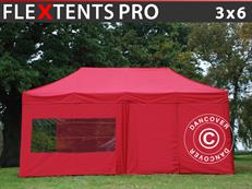 Event tent FleXtents PRO 3x6 m Red, incl. 6 sidewalls