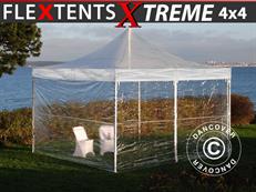 Event tent FleXtents Xtreme 50 4x4 m Clear, incl. 4 sidewalls