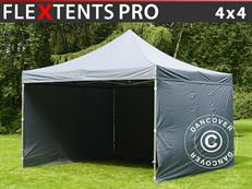 Event tent FleXtents PRO 4x4 m Grey, incl. 4 sidewalls