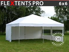 Event tent FleXtents PRO 6x6 m White, incl. 8 sidewalls