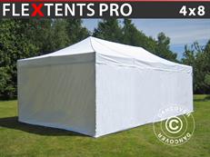 Event tent FleXtents PRO 4x8 m White, incl. 6 sidewalls