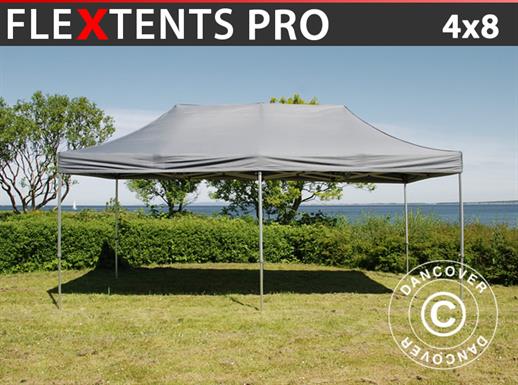 Vouwtent/Easy up tent FleXtents PRO 4x8m Grijs