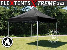 Event tent FleXtents Xtreme 50 3x3 m Black, Flame retardant