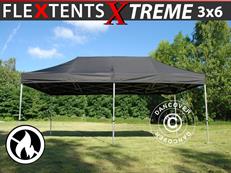 Event tent FleXtents Xtreme 50 3x6 m Black, Flame retardant