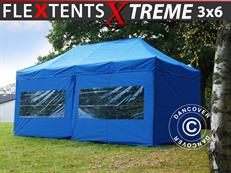 Event tent FleXtents Xtreme 60 3x6 m Blue, incl. 6 sidewalls