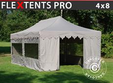Event tent FleXtents PRO "Morocco" 4x8 m Latte, incl. 6 sidewalls