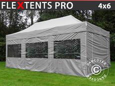 Event tent FleXtents PRO 4x6 m Latte, incl. 8 sidewalls