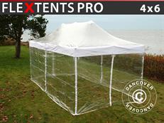 Event tent FleXtents PRO 4x6 m Clear, incl. 8 sidewalls
