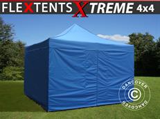Event tent FleXtents Xtreme 60 4x4 m Blue, incl. 4 sidewalls