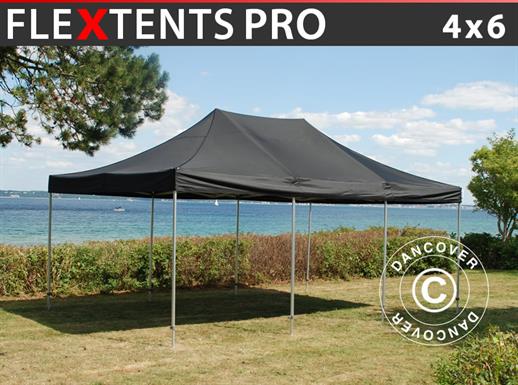 Vouwtent/Easy up tent FleXtents PRO 4x6m Zwart