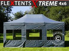 Event tent FleXtents Xtreme 50 4x6 m Grey, incl. 8 sidewalls