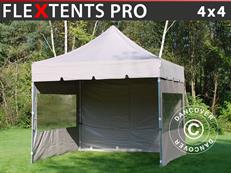 Event tent FleXtents PRO "Peaked" 4x4 m Latte, incl. 4 sidewalls