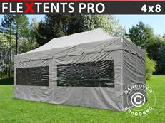 Event tent FleXtents PRO "Peaked" 4x8 m Latte, incl. 6 sidewalls